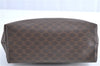 Authentic CELINE Macadam Blason Pattern Pouch Purse PVC Leather Brown H9909
