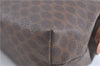 Authentic CELINE Macadam Blason Pattern Pouch Purse PVC Leather Brown H9909