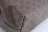 Authentic CELINE Macadam Blason Pattern Pouch Purse PVC Leather Brown H9909