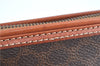 Authentic CELINE Macadam Blason Pattern Pouch Purse PVC Leather Brown H9909