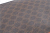Authentic CELINE Macadam Blason Pattern Pouch Purse PVC Leather Brown H9909