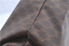 Authentic CELINE Macadam Blason Pattern Pouch Purse PVC Leather Brown H9909