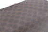 Authentic CELINE Macadam Blason Pattern Pouch Purse PVC Leather Brown H9909