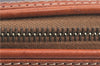 Authentic CELINE Macadam Blason Pattern Pouch Purse PVC Leather Brown H9909