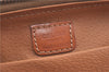 Authentic CELINE Macadam Blason Pattern Pouch Purse PVC Leather Brown H9909