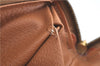 Authentic CELINE Macadam Blason Pattern Pouch Purse PVC Leather Brown H9909