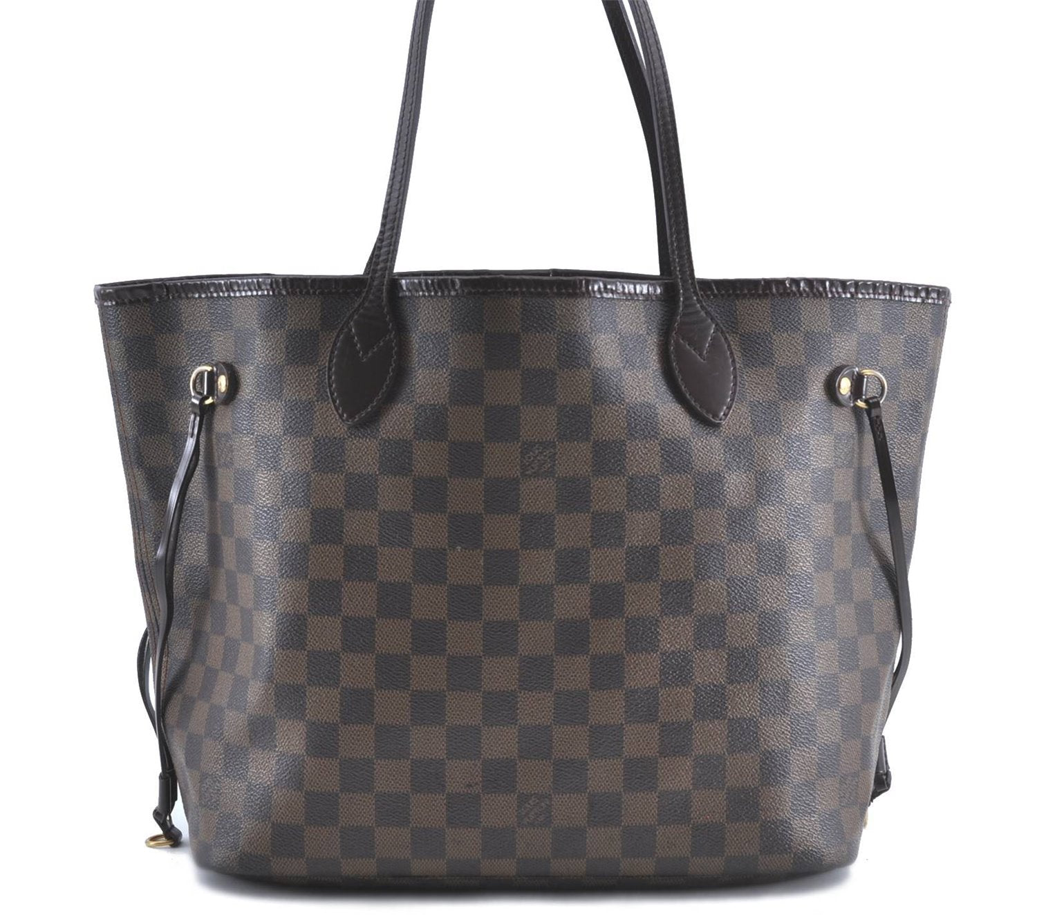 Authentic Louis Vuitton Damier Neverfull MM Tote Bag N51105 LV H9922