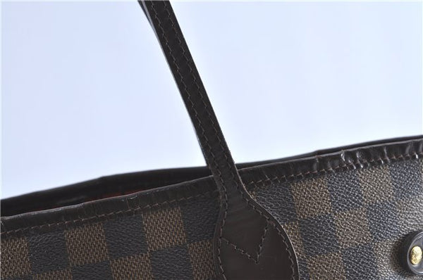 Authentic Louis Vuitton Damier Neverfull MM Tote Bag N51105 LV H9922