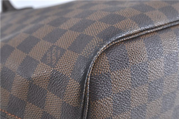 Authentic Louis Vuitton Damier Neverfull MM Tote Bag N51105 LV H9922