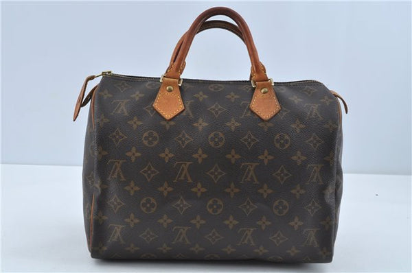 Authentic Louis Vuitton Monogram Speedy 30 Hand Boston Bag M41526 LV H9925