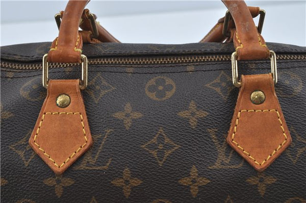 Authentic Louis Vuitton Monogram Speedy 30 Hand Boston Bag M41526 LV H9925