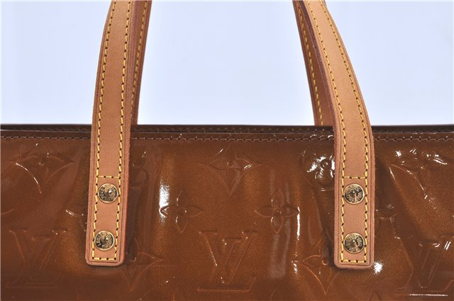 Authentic Louis Vuitton Vernis Reade MM Hand Bag Brown M91143 LV H9930