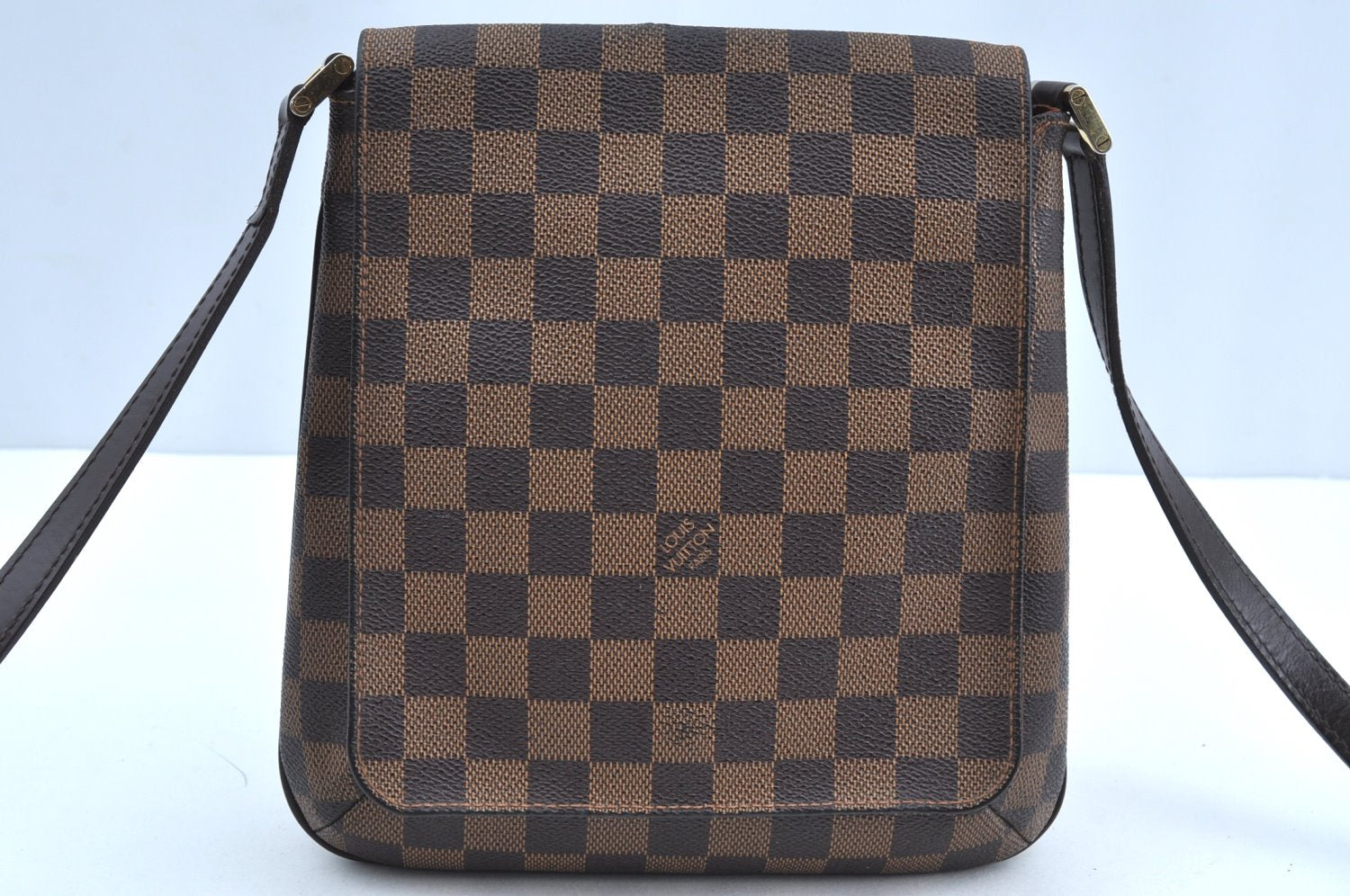 Auth Louis Vuitton Damier Musette Salsa Long Shoulder Cross Bag N51300 LV H9938