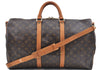 Auth Louis Vuitton Monogram Keepall Bandouliere 50 Boston Bag M41416 LV H9942