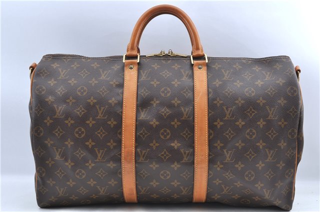 Auth Louis Vuitton Monogram Keepall Bandouliere 50 Boston Bag M41416 LV H9942