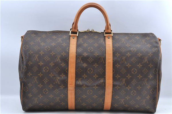 Auth Louis Vuitton Monogram Keepall Bandouliere 50 Boston Bag M41416 LV H9942
