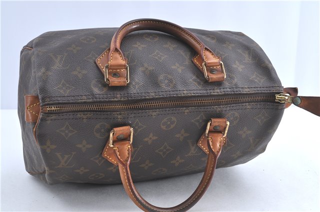 Authentic Louis Vuitton Monogram Speedy 30 Hand Bag M41526 LV H9944