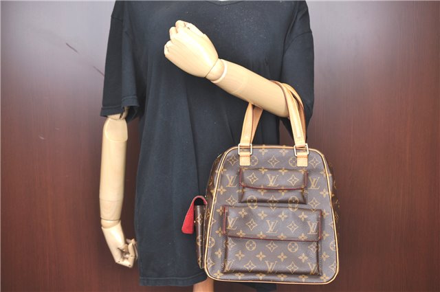 Authentic Louis Vuitton Monogram Excentri Cite Hand Bag M51161 LV H9946