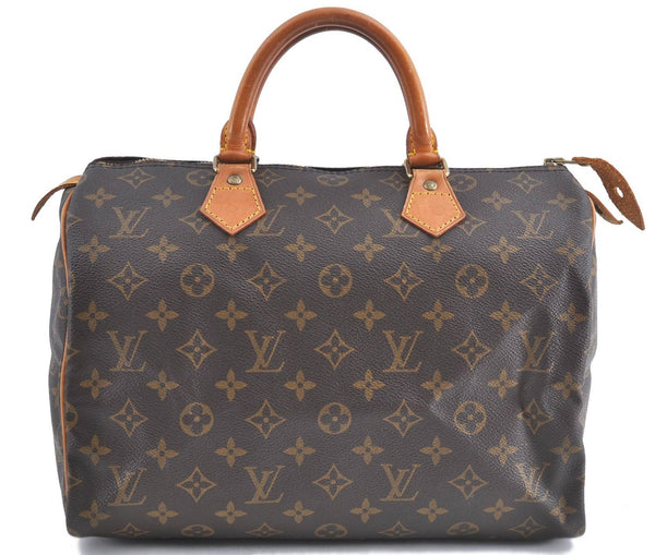 Authentic Louis Vuitton Monogram Speedy 30 Hand Bag M41526 LV H9954