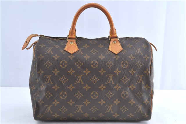 Authentic Louis Vuitton Monogram Speedy 30 Hand Bag M41526 LV H9954