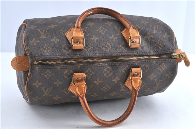 Authentic Louis Vuitton Monogram Speedy 30 Hand Bag M41526 LV H9954