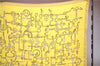 Authentic HERMES Carre 65 Scarf "Collection Equestre" Silk Yellow H9974