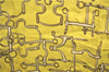 Authentic HERMES Carre 65 Scarf "Collection Equestre" Silk Yellow H9974