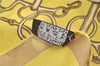 Authentic HERMES Carre 65 Scarf "Collection Equestre" Silk Yellow H9974