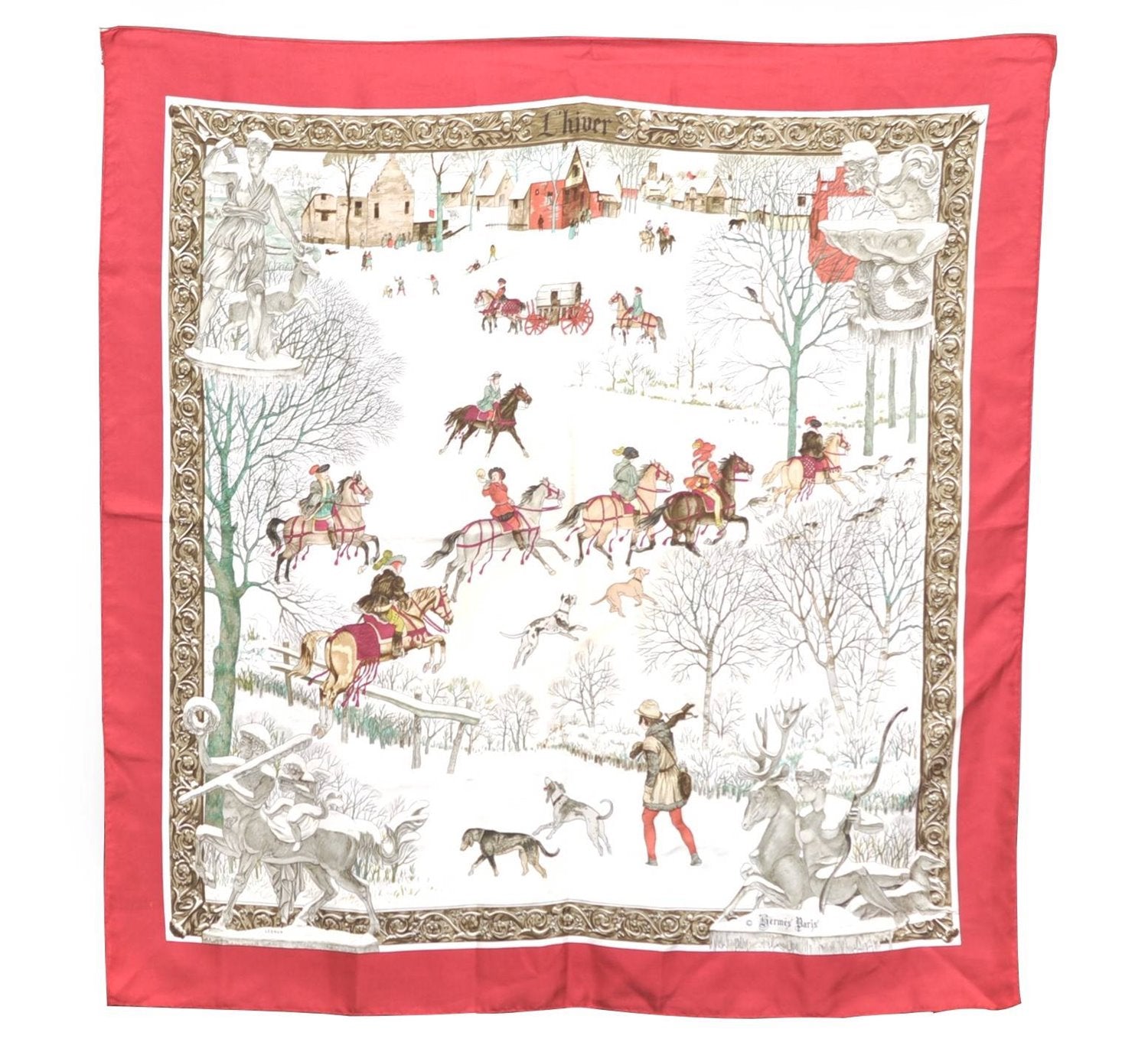 Authentic HERMES Carre 90 Scarf 