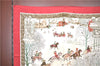 Authentic HERMES Carre 90 Scarf "L'Hiver" Silk Red H9979