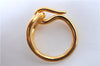 Authentic HERMES Scarf Ring Jumbo Gold Tone H9984