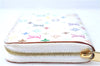 Auth Louis Vuitton Monogram Multicolor Zippy Coin Purse M93741 White Pink H9985