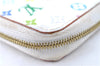 Auth Louis Vuitton Monogram Multicolor Zippy Coin Purse M93741 White Pink H9985