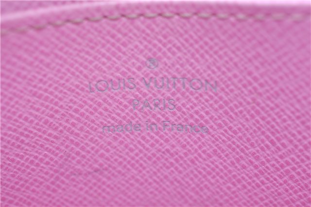 Auth Louis Vuitton Monogram Multicolor Zippy Coin Purse M93741 White Pink H9985