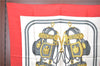 Authentic HERMES Carre 90 Scarf "BRIDES de GALA" Silk Red H9986
