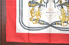 Authentic HERMES Carre 90 Scarf "BRIDES de GALA" Silk Red H9986