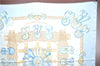Authentic HERMES Carre 90 Scarf "LES RUBANS DU CHEVAL" Silk Light Blue H9987
