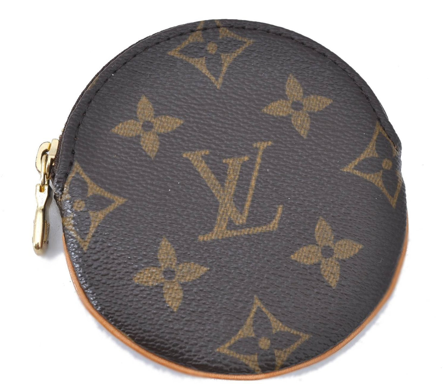 Authentic Louis Vuitton Monogram Porte Monnaie Rond Coin Case M61926 LV H9991