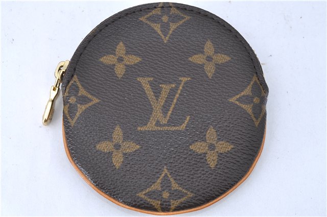 Authentic Louis Vuitton Monogram Porte Monnaie Rond Coin Case M61926 LV H9991