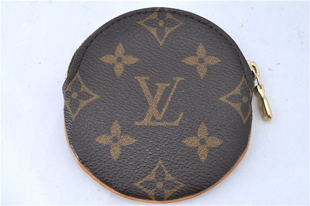 Authentic Louis Vuitton Monogram Porte Monnaie Rond Coin Case M61926 LV H9991