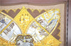 Authentic HERMES Carre 90 Scarf "La Vie a Cheval " Silk Brown H9992