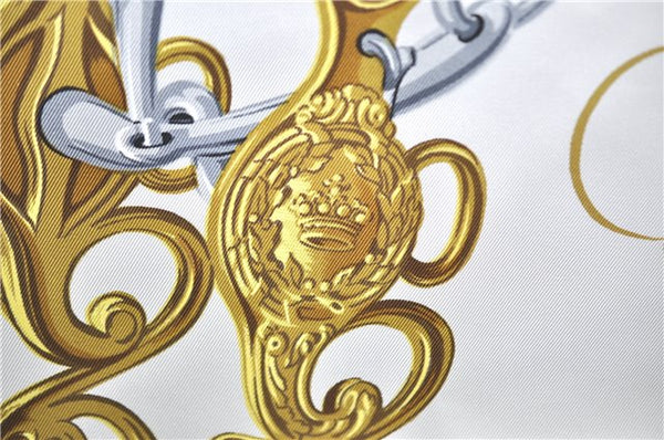 Authentic HERMES Carre 90 Scarf "BRIDES de GALA" Silk Light Pink H9995
