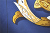 Authentic HERMES Carre 90 Scarf "LE MORS"ALACONETABLE"" Silk Navy Blue H9996