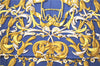 Authentic HERMES Carre 90 Scarf "LE MORS"ALACONETABLE"" Silk Navy Blue H9996