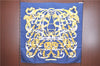 Authentic HERMES Carre 90 Scarf "LE MORS"ALACONETABLE"" Silk Navy Blue H9996