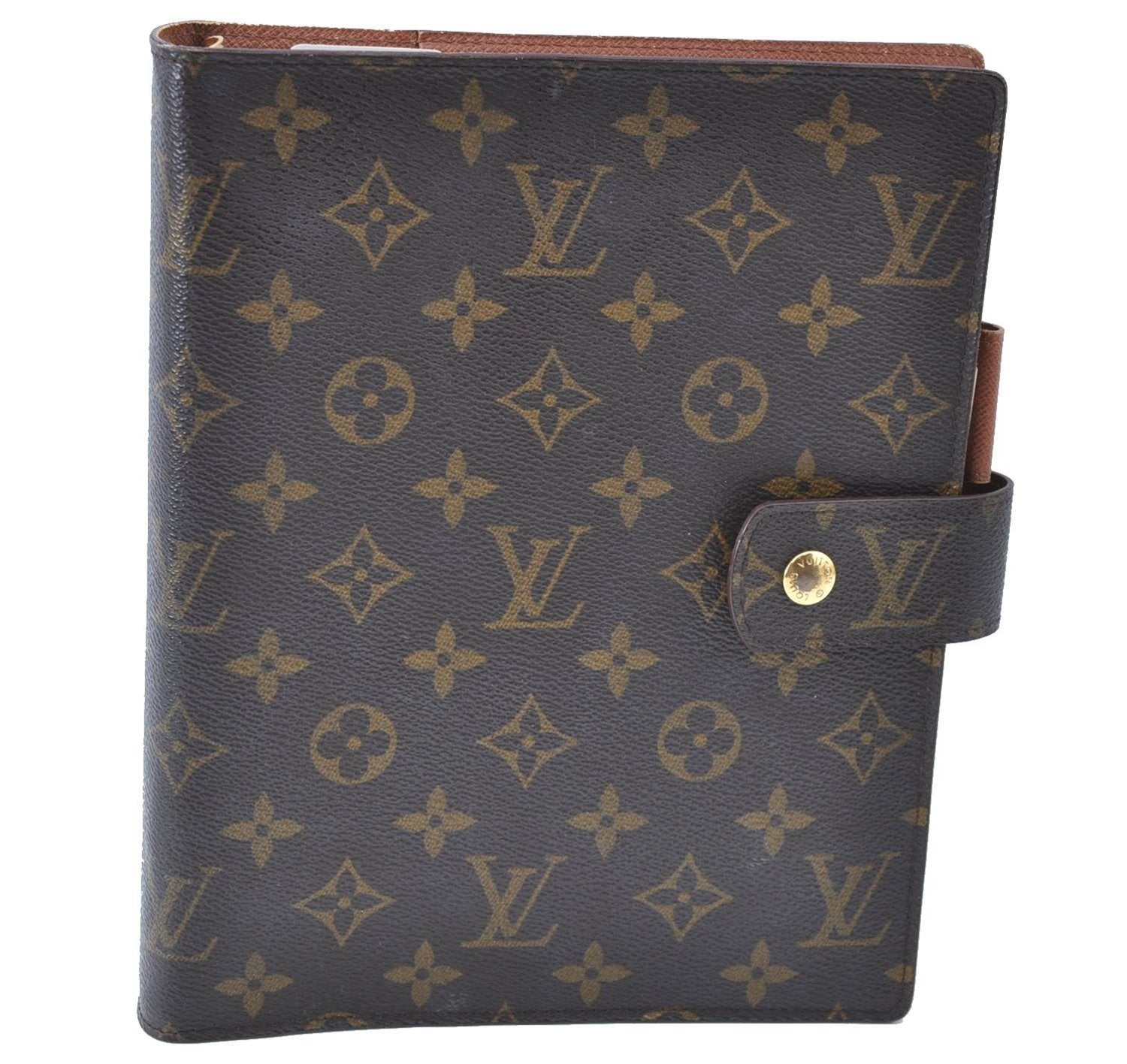 Authentic Louis Vuitton Monogram Agenda GM Day Planner Cover R20106 LV H9997