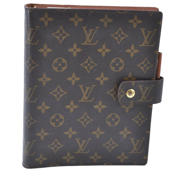 Authentic Louis Vuitton Monogram Agenda GM Day Planner Cover R20106 LV H9997