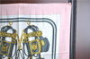 Authentic HERMES Carre 90 Scarf "BRIDES de GALA" Silk Light Pink J0003