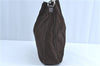 Authentic GUCCI Bamboo 2Way Shoulder Bag Nylon Leather 0011577 Brown  J0012