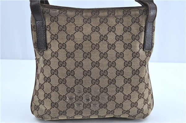 Authentic GUCCI Shoulder Cross Body Bag GG Canvas Leather 122793 Brown J0018